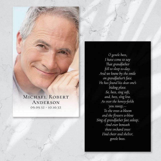 Carte de prière commémorative de Sympathy simple P (Créateur téléchargé)