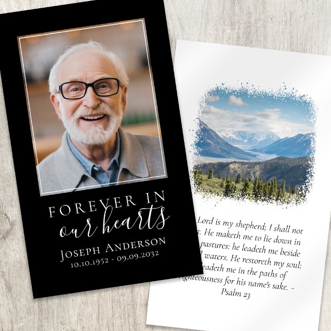 Carte de prière commémorative des Monts-Photo (Créateur téléchargé)