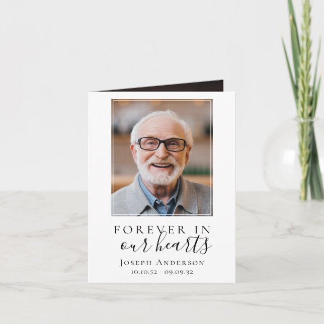 Carte de prière commémorative Folever in Our Heart (Devant)