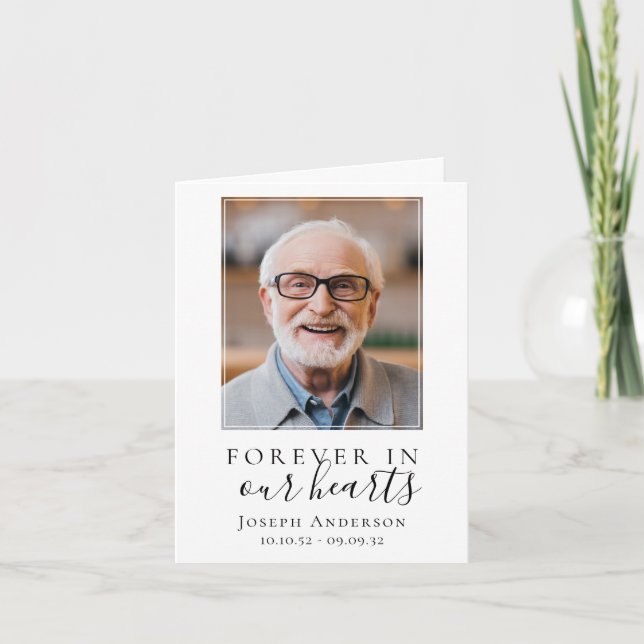 Carte de prière commémorative Folever in Our Heart (Devant)