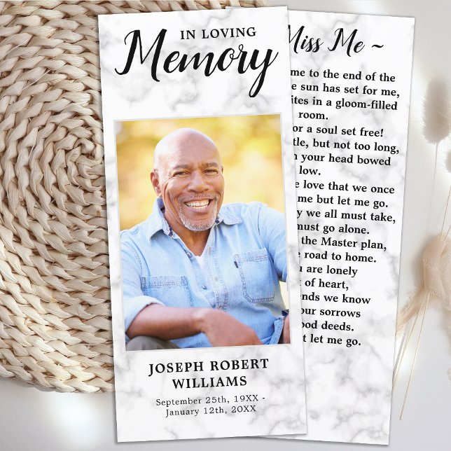 Carte de prière commémorative funéraire Sympathie  (Créateur téléchargé)