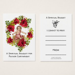 Carte de prière de bouquet spirituel de Noël pour