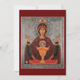 carte de prière de la Mère de Dieu - Chalice inépu