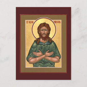 Carte de prière de l'homme de Dieu St. Alexis