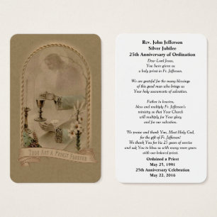CARTE DE PRIÈRE DE LIS DE JÉSUS D'AUTEL DE