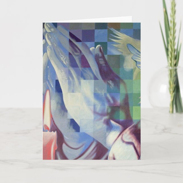 Carte de prière de mains (Devant)