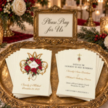 Carte de prière de Noël pour mariage catholique