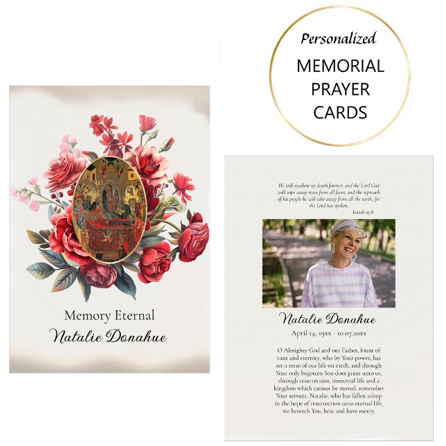 Carte de prière de photos orthodoxes Red Roses (Créateur téléchargé)