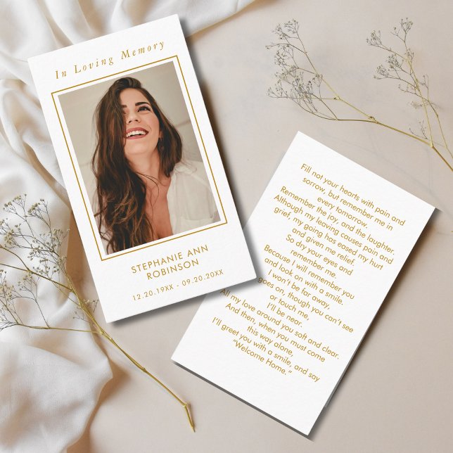 Carte de prière de script Gold Memorial (Créateur téléchargé)