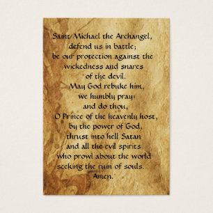 Carte de prière de ST MICHAEL, de DRAGON ET de