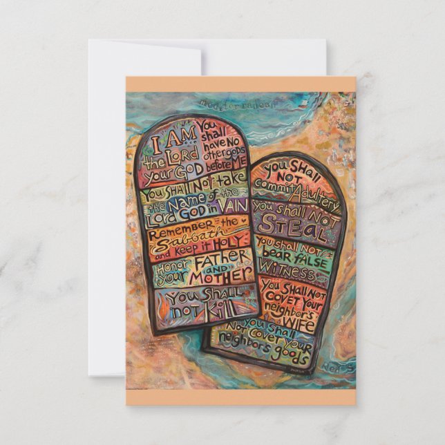 Carte de prière des dix commandements (Devant)