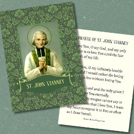 Carte de prière du prêtre St. John Vianney