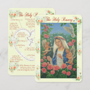 Carte de prière du Rosaire