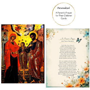 Carte de prière d'un parent pour ses enfants