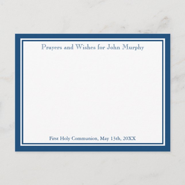 Carte de prière et voeux religieux de la Marine mo (Devant)
