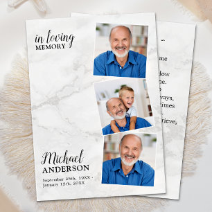 Carte de prière funéraire commémorative moderne 3 