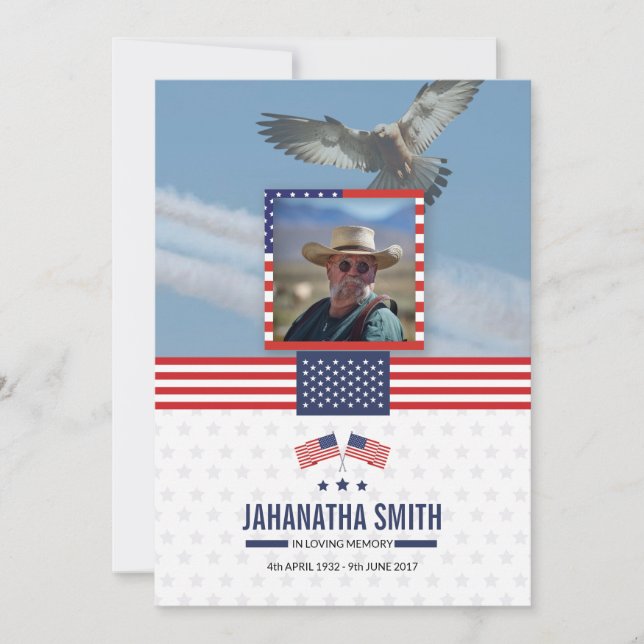 Carte de prière funéraire de l'armée militaire (Devant)