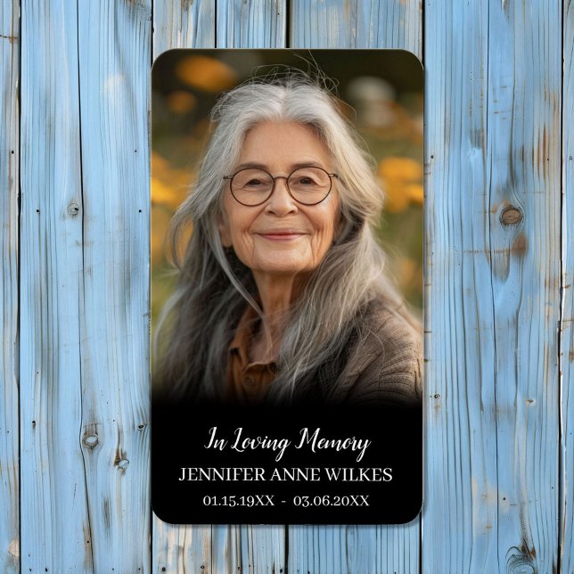 Carte de prière funéraire en forme de Black Memori (Créateur téléchargé)