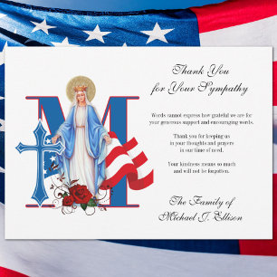 Carte de prière funéraire militaire religieuse