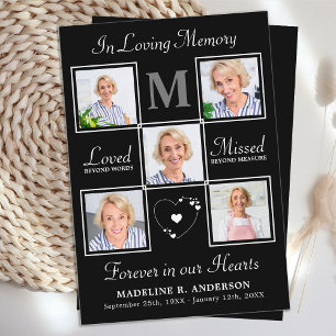 Carte de prière funéraire Modern Memorial 5