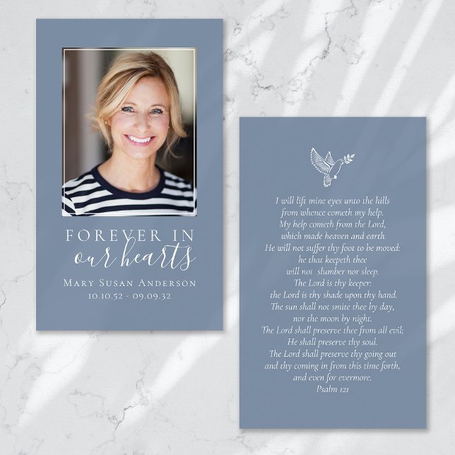 Carte de prière funéraire photo pour toujours dans (Créateur téléchargé)