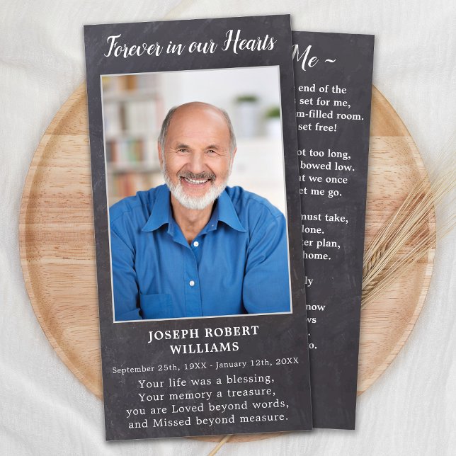 Carte de prière funéraire Rustique (Créateur téléchargé)