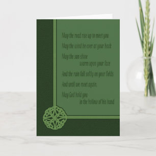 Carte de prière irlandaise