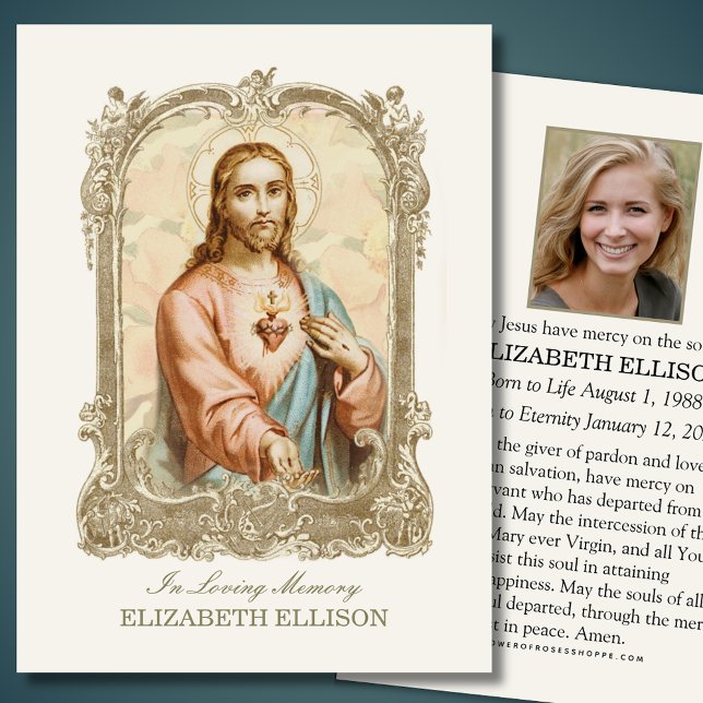 Carte de prière Jésus pour le Mémorial catholique (Créateur téléchargé)