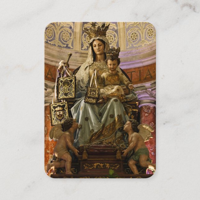 Carte de prière Notre-Dame du Mont Carmel et Jésus (Devant)