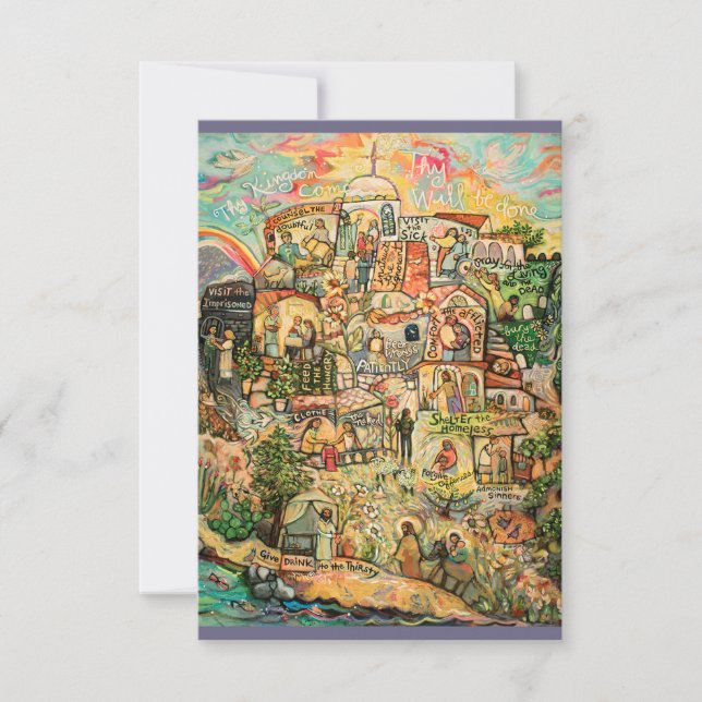 Carte de prière OEuvres de miséricorde (Devant)