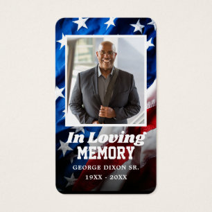 Carte de prière Patriotique Pleine Photo