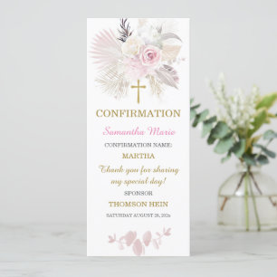 Carte de prière personnalisée pour la Confirmation