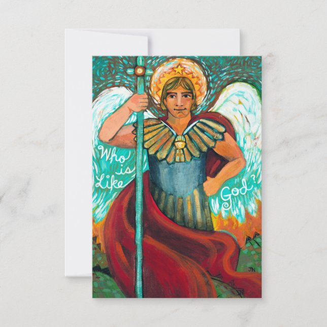 Carte de prière personnalisée St. Michael Archange (Devant)