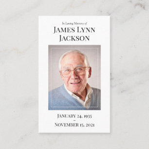 Carte de prière photo commémorative   Je suis libr