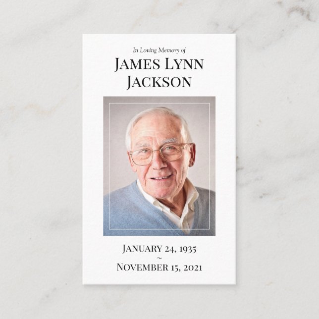 Carte de prière photo commémorative | Je suis libr (Devant)