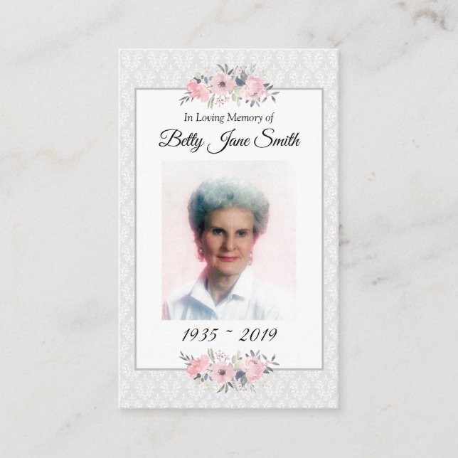 Carte de prière photo commémorative | La prière du (Devant)