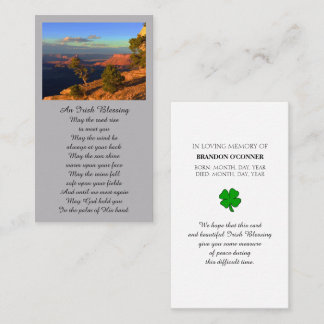 Carte de prière photo commémorative Sympathy