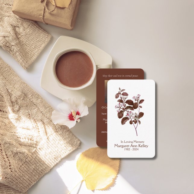 Carte de prière photo Feuille Vntage (Créateur téléchargé)