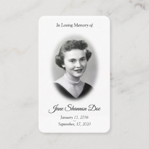 Carte de prière photo   La 23e carte commémorative