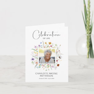 Carte de prière photo pour la fête de la vie des f