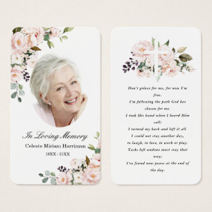 Carte de prière pour la photo florale rose vif