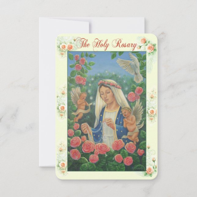 Carte de prière Rosary avec mon oeuvre originale (Devant)