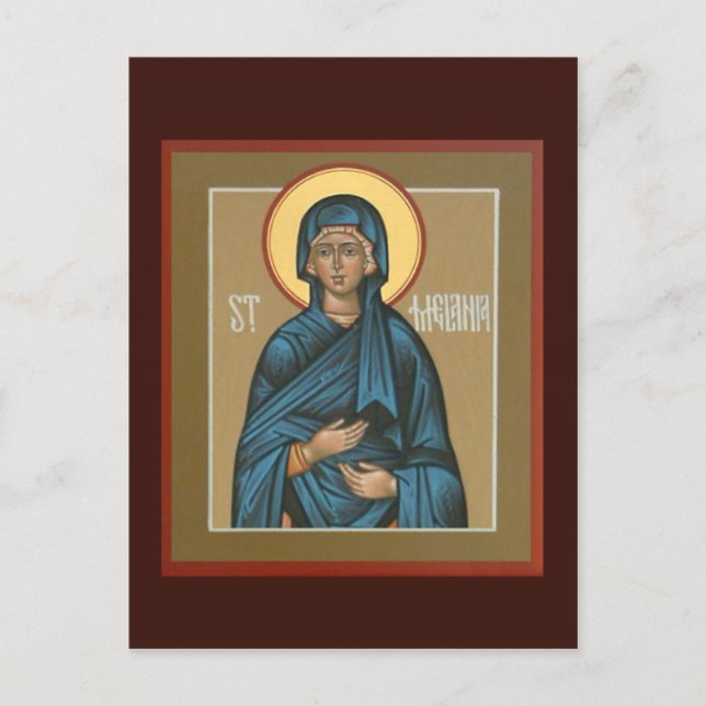 Carte de prière Saint-Melania (Devant)