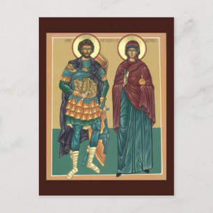 Carte de prière Saints Anastasia et Chrysogonus