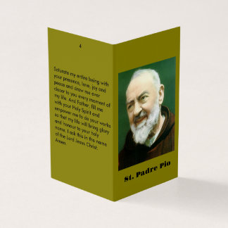 Carte de prière St. PADRE PIO