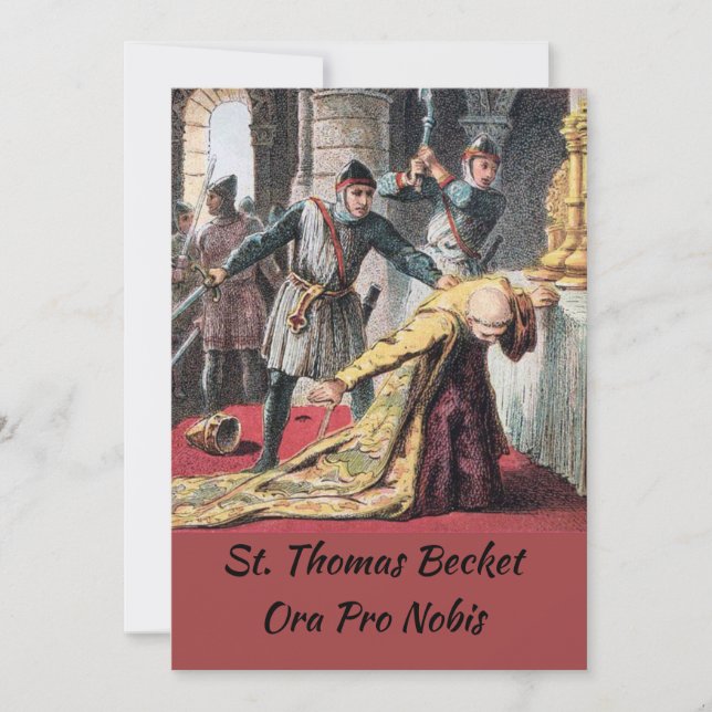 Carte de prière St. Thomas Becket (Devant)