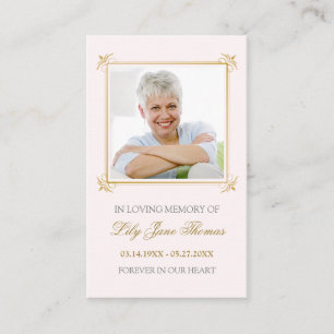 Carte de prière vintage Gold Swirl   Modifier la c