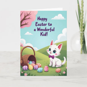 Carte de printemps pastel rayée