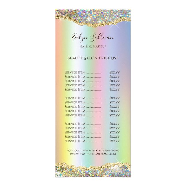 carte de prix de parties scintillant de papier mou (Devant)