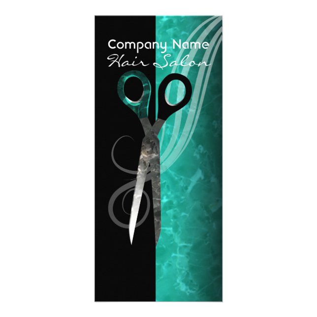 Carte de prix du salon de coiffure turquoise tenda (Devant)